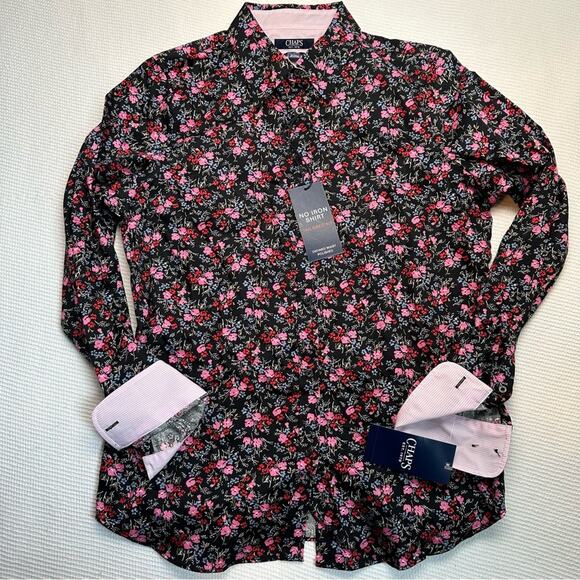 CHAPS Button Down Cotton Sateen Shirt - Picture 1 of 5